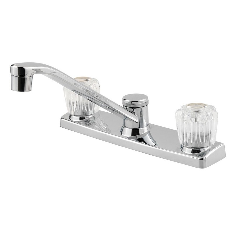 Pfister Pfirst Series Kitchen Faucet 2-Handle Chrome Acrylic Handles, G1351100