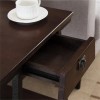 Leick Empiria Single Wood Drawer End Table in Walnut and