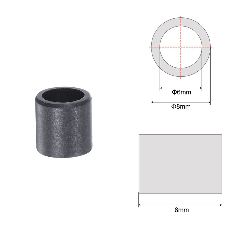 sourcing map Sleeve Bearings 6mm Bore 8mm OD 8mm Length