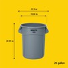 Rubbermaid Commercial Products BRUTE Heavy-Duty Round Trash/Garbage Can, 20-Gallon, Blue,
