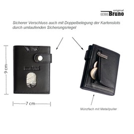 Q-Slim Wallet, Cowhide Kingsnappa Black, rfid wallet