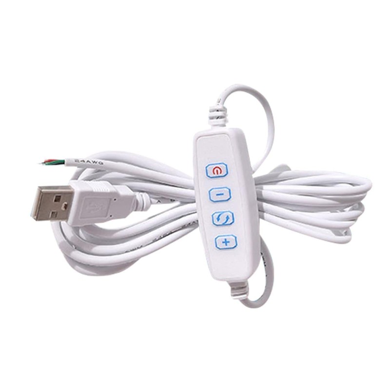 White DC5V USB LED Dimmer Adapter, LED Dimming Controlle Extension