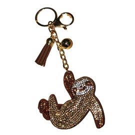 Bling Sloth Keychain Accessories for Women, Cute Keychains for Women, Purse Charms for Handbags, Car Keys Keychain