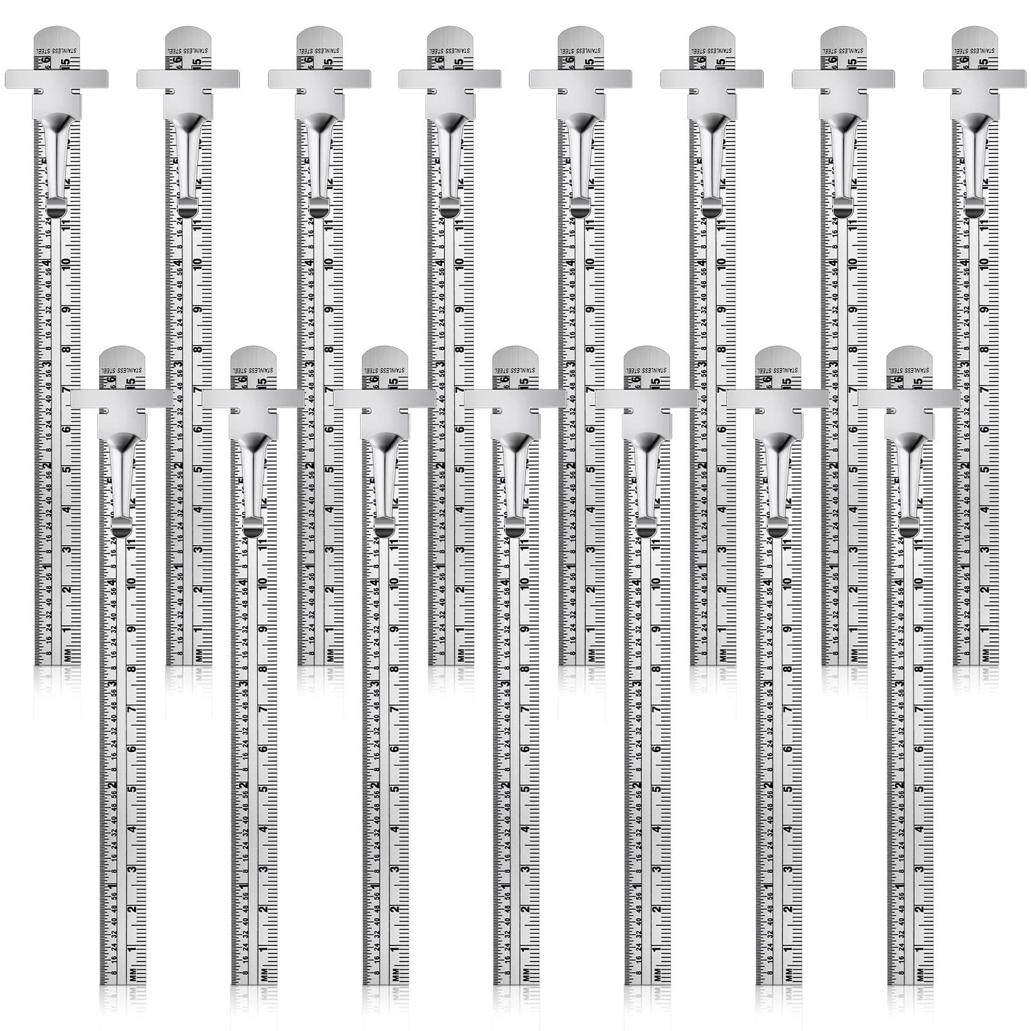 6 Inch 15 cm Pocket Ruler Flexible Precision Stainless Steel Ruler with ...