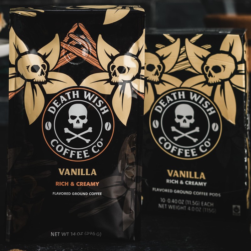 DEATH WISH COFFEE - Vanilla Ground Coffee (14 oz)