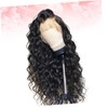 FOMIYES Women Long Curly Lace Front Wig Heat Resistant Synthetic