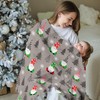 ARESD Gnome Throw Blanket Xmas Gnome Pattern Warm Luxury Plush