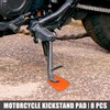 Motoforti 8pcs Motorcycle Kickstand Pad Side Stand Extension Pad Orange