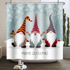 72x72 Inch Christmas Gnomes Shower Curtains for Bathroom Decor Winter