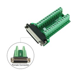 Twinklebay DB25 Breakout Connector D-sub Breakout 25 Pin Connector Female with Nut (Pack of 2)