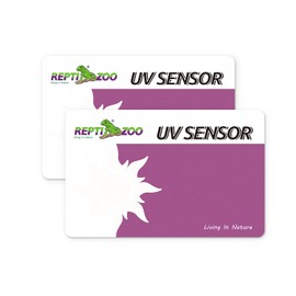 REPTI ZOO UVB Tester Reptile Lamp UV Sensor Reptile UVB Fluorescent Lamp Tester Card, Set of 2