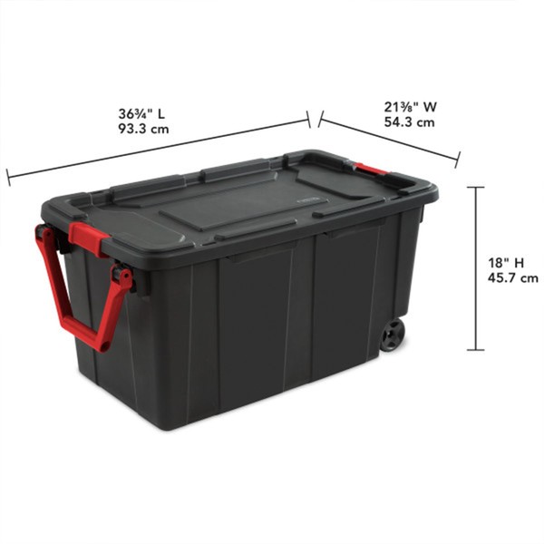 Sterilite Sterilite 4-Pack Storage Bins with Lids & Wheels, Large