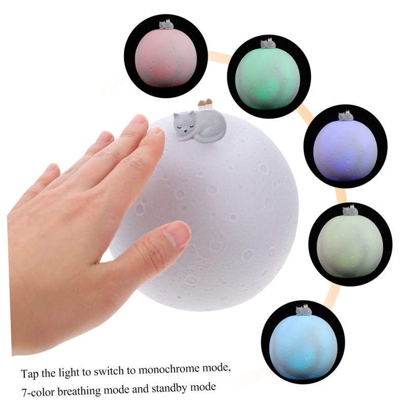 BIUDECO USB Charging Night Lamp Small Moon Night Light USB