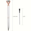 Quality Metal Diamond Ballpoint Pen. Funky Design Modern Pen, Free