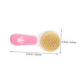 Gatuida 2Set Hair Brush and Comb Set Soft Bristle Grooming Kit for Newborns Registry for Cap Treatment