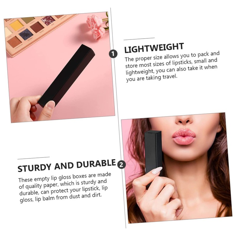 Operitacx 50 Stücke Schwarz Lippenstift Verpackung Boxen Lippenstift Verpackung Box