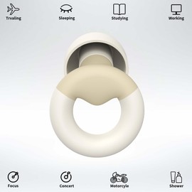 JUSTRVN Ear Plugs for Sleeping, 2 Pairs of Reusable Earplugs for Noise Reduction 25dB-30dB with 8 Ear Tips, Soft Hearing Protection Ear Plugs for Concert,Noise Sensitivity, Study & Work