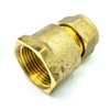 15mm x G3/4 Female Coupler Adaptor Brass Compression Fittings Straight