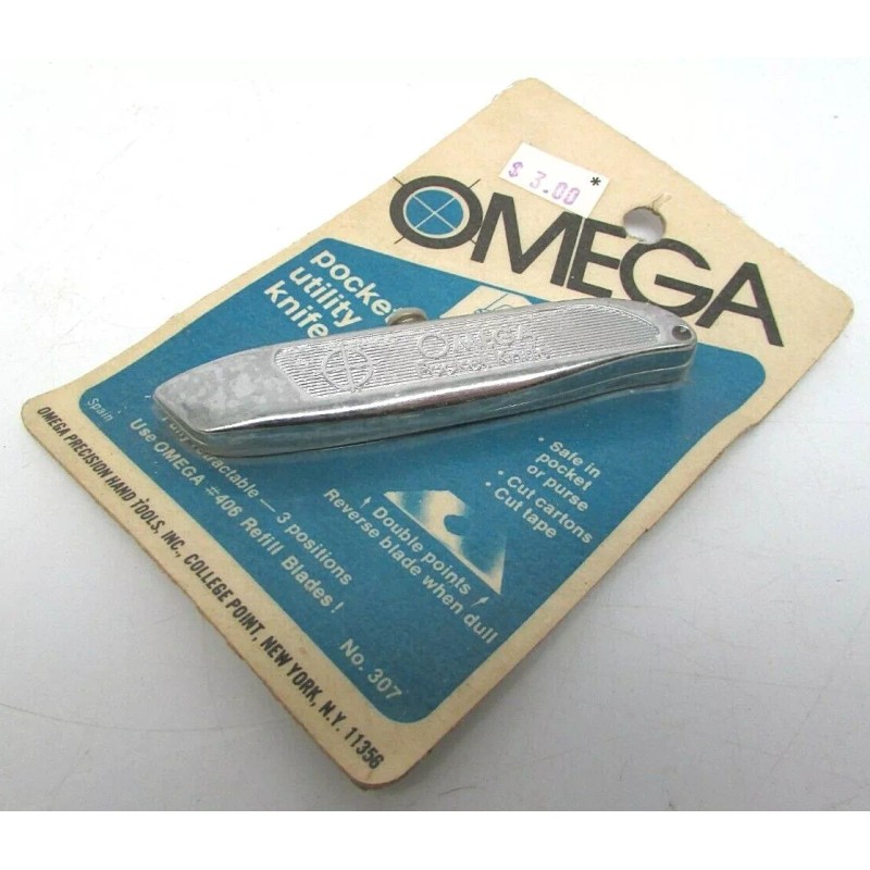 OMEGA Rare Vintage Omega Retractable Pocket Utility Knife NOS New