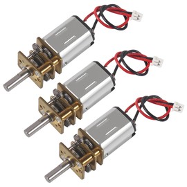 XIITIA 3pcs DC 3V-6V Mini N20 Gear Motor Slow Speed Full Metal Gearbox Without Terminal for Smart Car DIY RC Toys