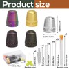 Nitlak 24 Pcs Metal Sewing Thimbles for Hand Sewing, Metal