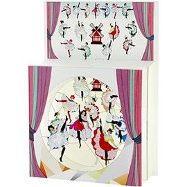 Forever Birthday Pop Up 3D Laser Card Hand Stucked Dancing Revue 17 x 13 cm