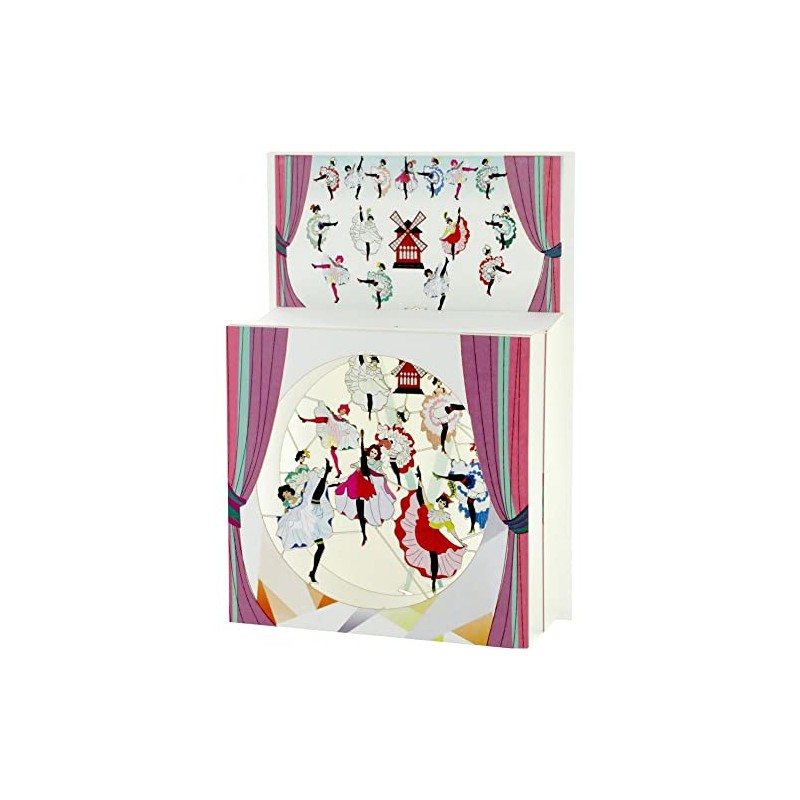 Forever Birthday Pop Up 3D Laser Card Hand Stucked Dancing