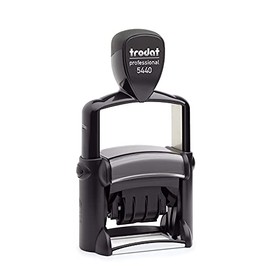 Trodat Professional Text & Date Stamp 5440 49 x 28 mm 4 Lines and Date Attention German Days of the Week in Various Colours Design Online (Metal)