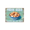 Fresh Eggs Delicious And Free Range Theme Retro style metal