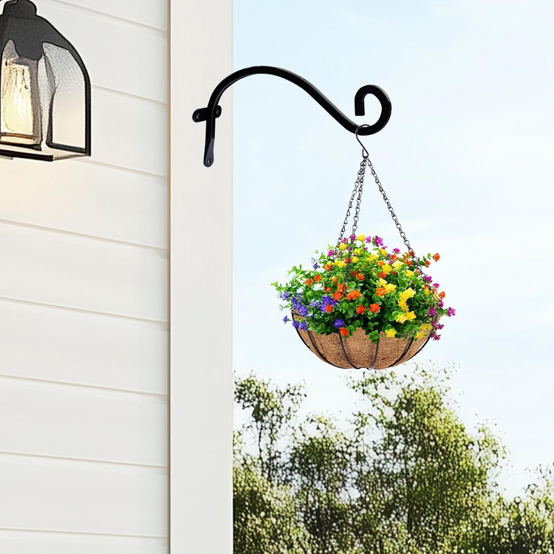 Hourleey 2 Pack Plant Hanger Outdoor, 8 Inch Heavy-Duty Hanging