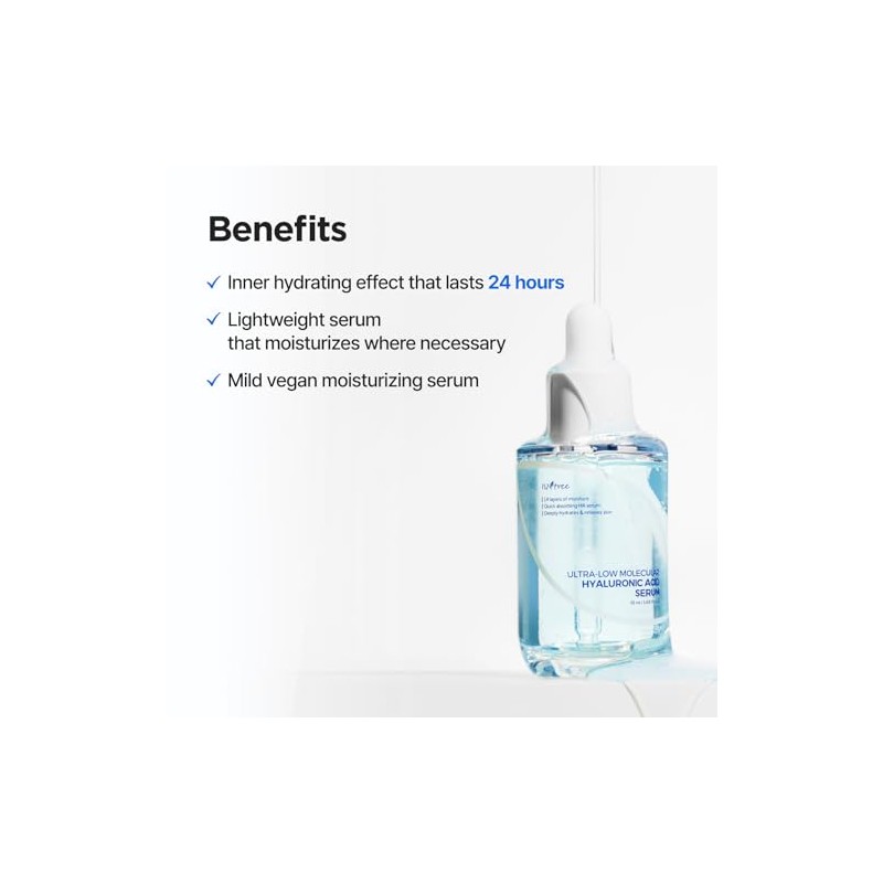 ISNTREE Ultra-Low Molecular Hyaluronic Acid Serum 1.69 fl.oz | Vegan