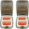 Set of 2 Etched Rectangular Pocket Purse Pill Box &