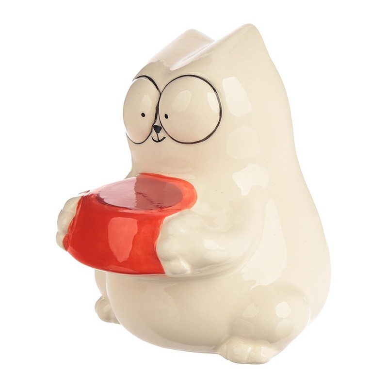 Puckator Simon's Cat Ceramic Money Box with Rubber Stopper, Funny