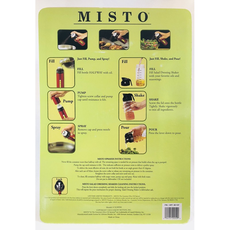 Misto Oil Sprayer & Salad Dressing Shaker-Red