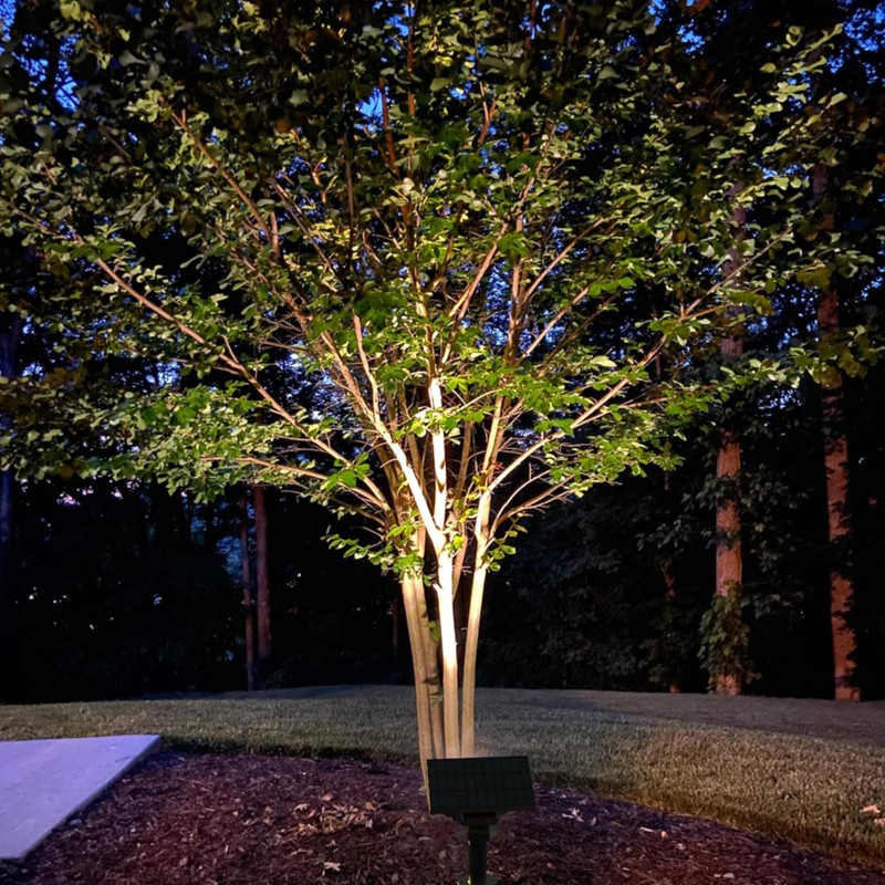 2-Pack Solar Spotlights with 64 LEDs, IP65 Waterproof Outdoor Landscape