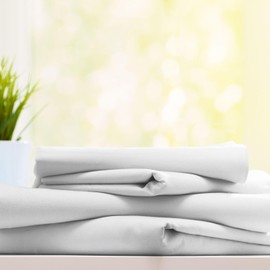 Burrito Blanco Flat Sheet, G12, for Beds from 150 to 160 cm (+ Available Sizes), 100% Cotton Flat Sheet, Double Bed | White (150/160 x 190/200 cm)