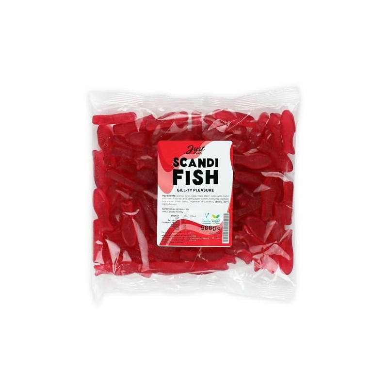 Just Treats Scandi Cherry Fish (500g Share Bag)
