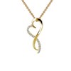 Lafonn Classic Sterling Silver Gold Plated Simulated Diamond Necklace (0.17