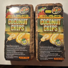 Zoo Med Eco Earth Coconut Chips Select Size: 2- Single Bricks - Free Shipping