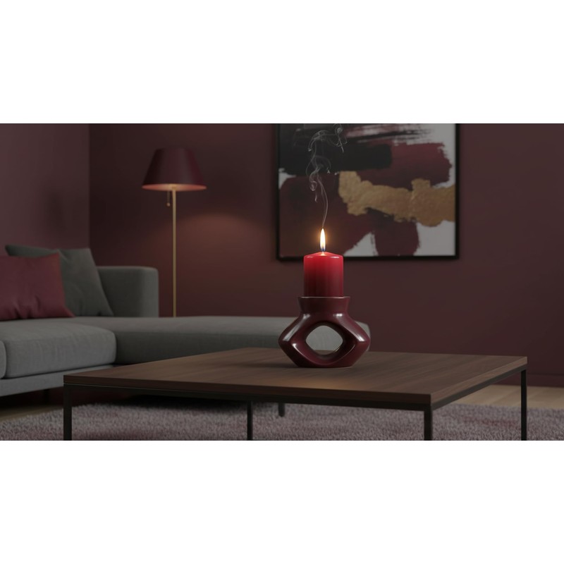 Cereria Di Giorgio Candela Cero Laccata Bordeaux 7x10 cm -