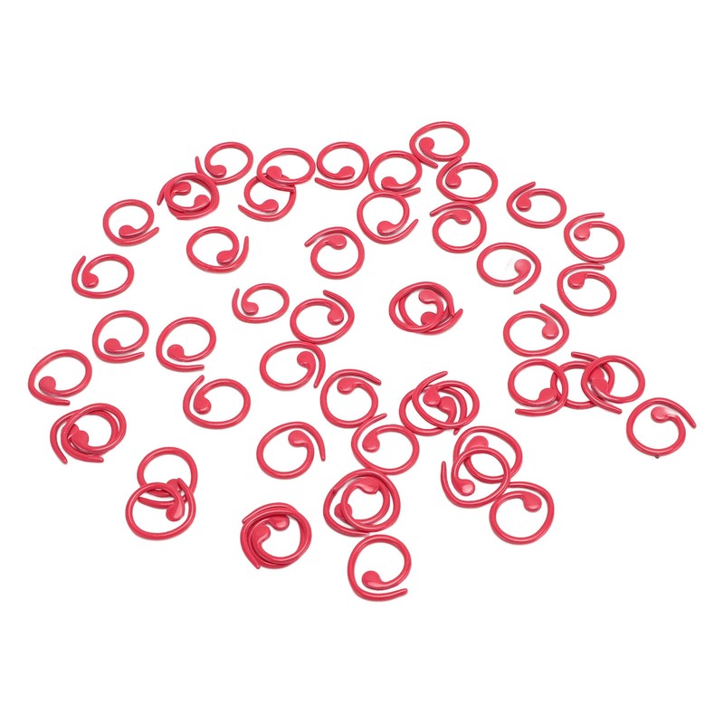 50PCS Metal Stitch Markers Spiral Markers Multifunctional Crochet Locking Hooks