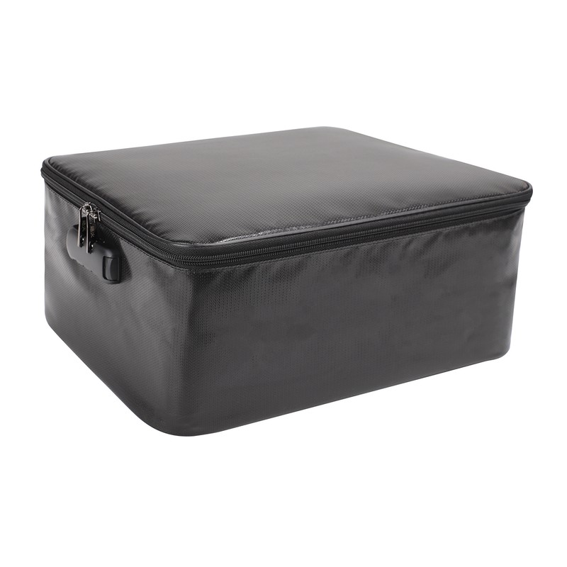 Fireproof File Document Bag Safety Organizer Zipper Closure Fire &