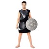 Oddfirm Medieval Leather Vest with Lacing Renaissance Knight Patchwork Leather