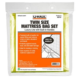 U-Haul Deluxe Twin Mattress and Box Spring Bag Set â Moving and Storage Protection Cover â 2.25 Mil â Includes 1 Mattress Bag, 1 Box Spring Bag