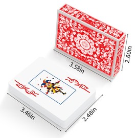 Playing Cards,Deck of Cards 2 Pack,Poker Cards Professional Set,Jumbo Index Large Print Playing Cards for Adults Seniors,Card Games for Family Game Night Party Casino Magic (Red)