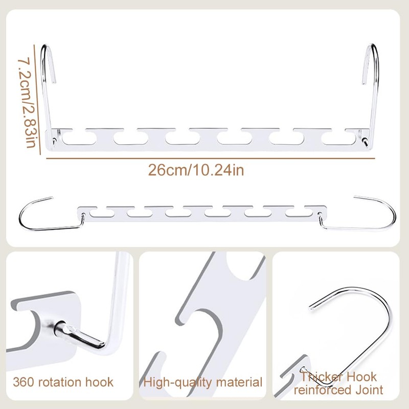 Lighterday 10 Pcs Space Saving Hangers,Magic Hangers Space Savers,Wardrobe Space