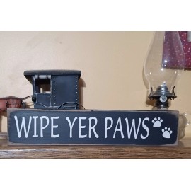 "Handmade" Wipe yer Paws Rustic Primitive Farmhouse Shabby Hand Crafted for pets and people