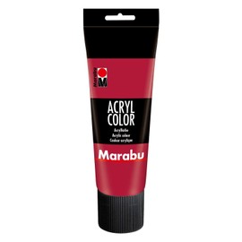 Marabu 120125032 - Acrylic Paint - 225 ml - Red Carmine
