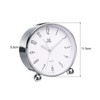sourcing map Metal Quartz Alarm Clock, Silver-crusted White Surface Alarm