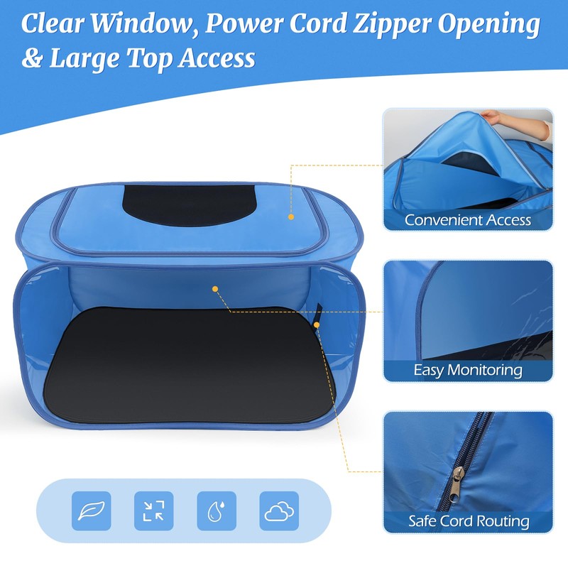 YIBOBO Chicken Brooder Box for Chicks, Pop Up Chick Brooder